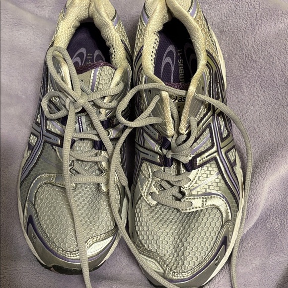 ASICS Gel Nimbus Metallic Silver and Deep Purple Sneakers - Picture 10 of 10